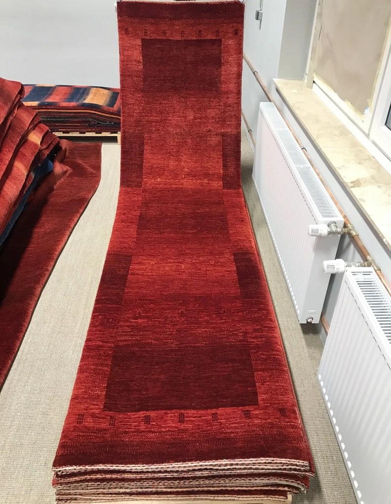 Loribaft Tappeto persiano 310x80 Rosso (Iran) Annodato A Mano
