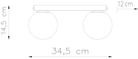 Sollux SL.1152 - Lampada da soffitto YOLI 2xG9/12W/230V nero