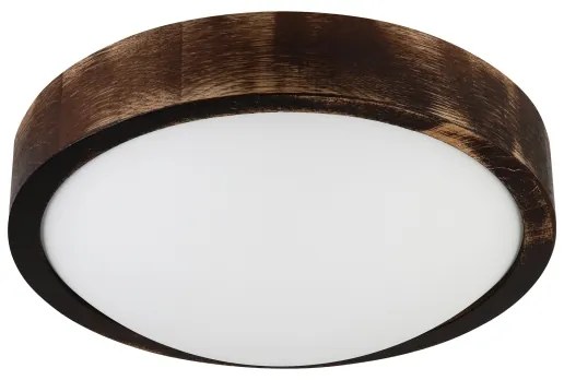 Brilagi - Plafoniera CARVALHO SLIM SMOKEY 1xE27/60W/230V rovere Ø 27,5 cm