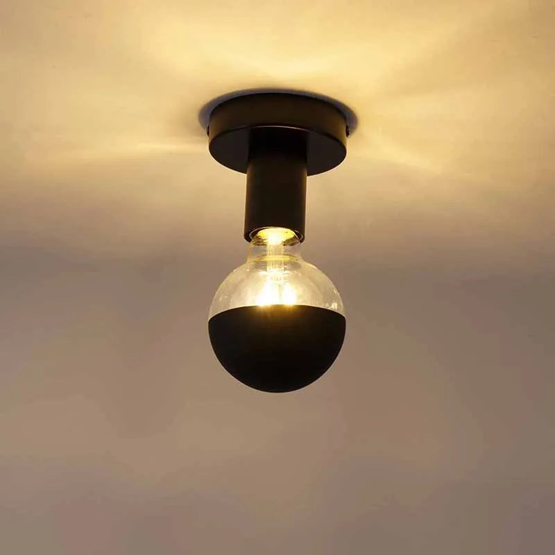 Plafoniera di design nera con riflettore G95 nero - Facile