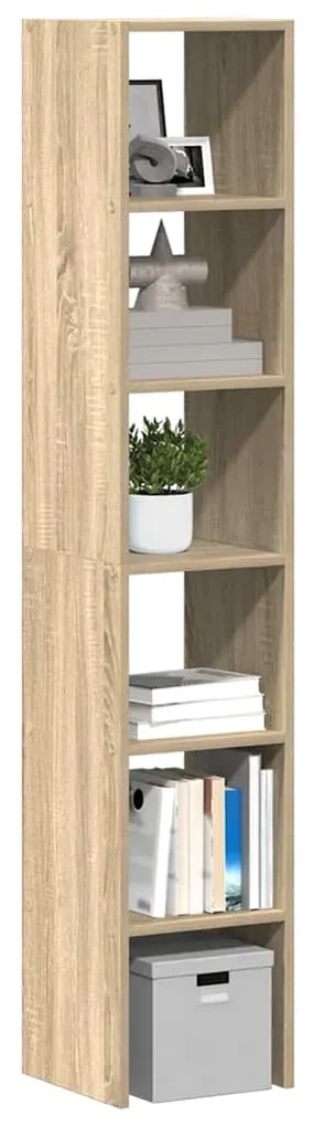 Librerie 2 pz impilabili rovere sonoma 30x30x80 cm truciolato