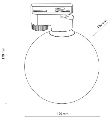 Plafoniera per sistema a binario TRACER 1xG9/8W/230V bianco