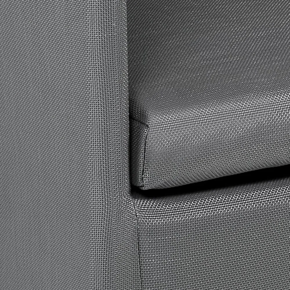 Sedia da giardino in metallo grigio Bali - Tomasucci