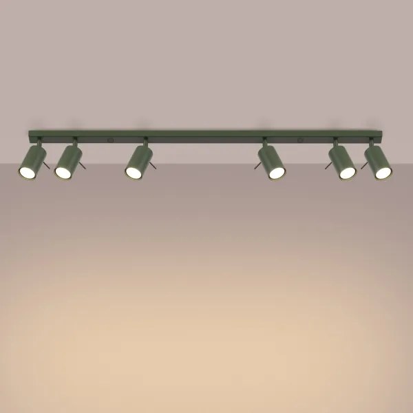 Sollux SL.1505 - Faretto RING 6xGU10/10W/230V verde