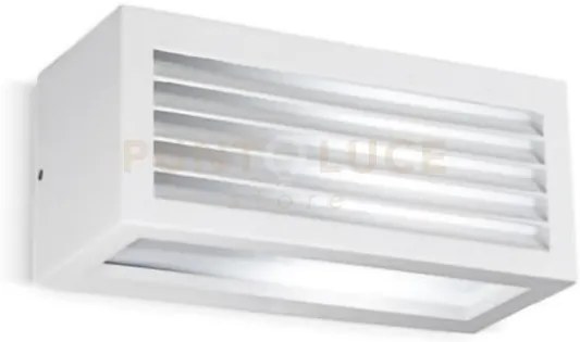 Ges313-  applique 1 luce attacco e27 ip4 colore bianco l.25xh.10,8cm