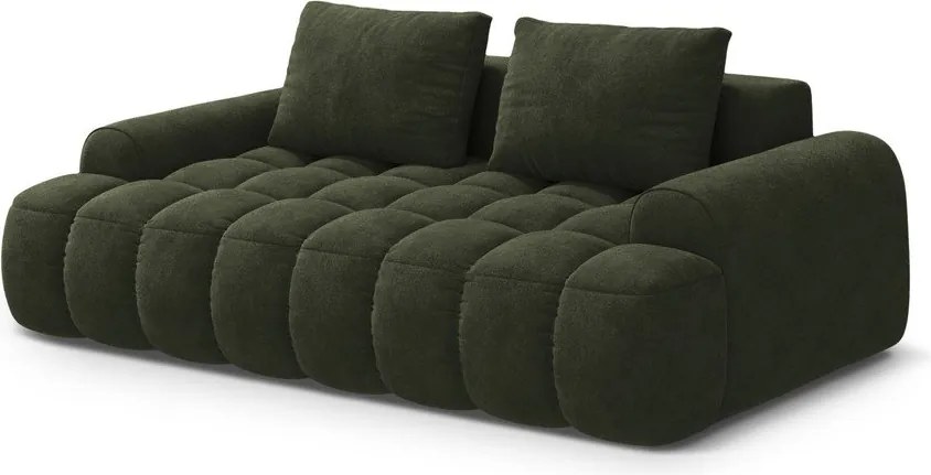 Divano verde con rivestimento in velluto 200 cm Linz – Cosmopolitan Design