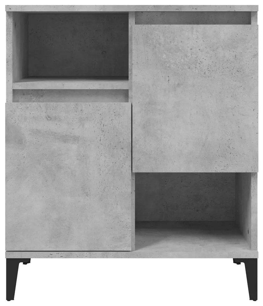 Credenze 2pz Grigio Cemento 60x35x70 cm in Legno Multistrato