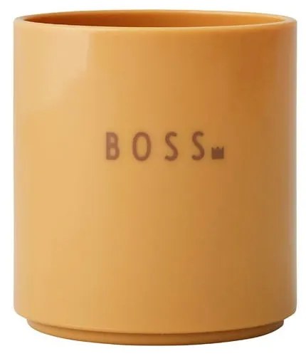 Tazza Boss per bambini giallo senape Mini - Design Letters