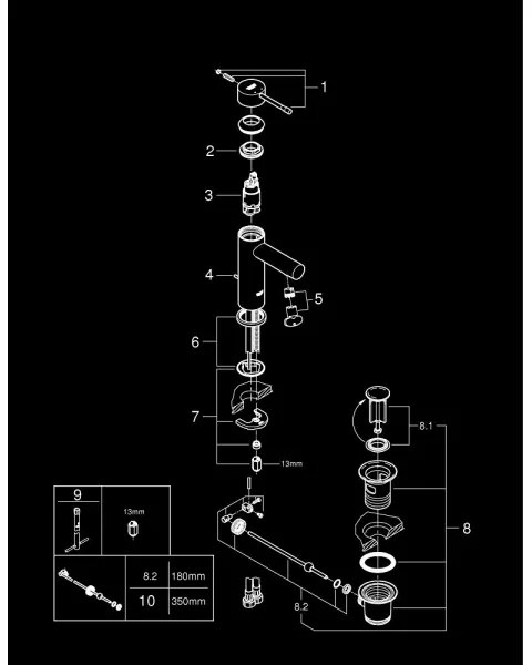 GROHE 32898001 - Miscelatore per lavabo ESSENCE DN 15 cromo lucido