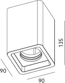 Luce Spot da soffitto NAOS 1xGU10/35W/230V