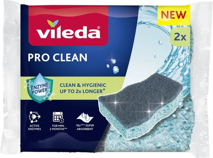 Spugne per piatti in set 4 pz Pro Clean – Vileda
