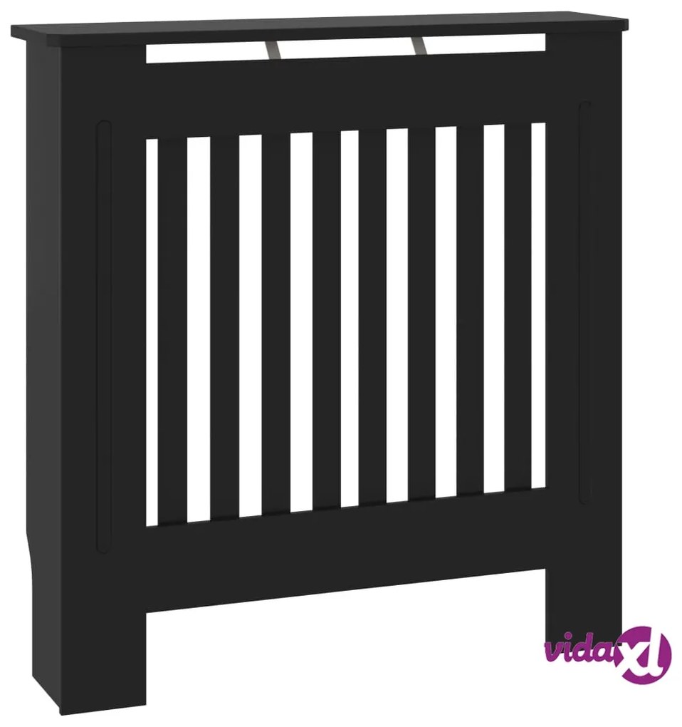 vidaXL Copertura per Radiatore Nera in MDF 78 cm
