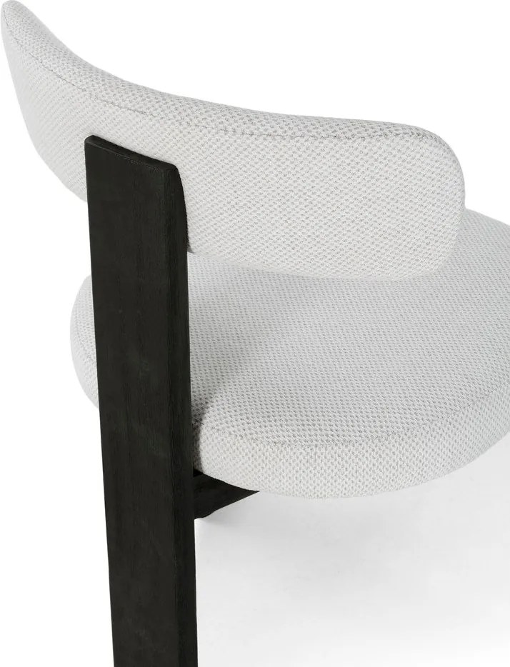 Sedie da pranzo in set nere/grigio chiaro in imbottito 2 pz Nadia – MOME