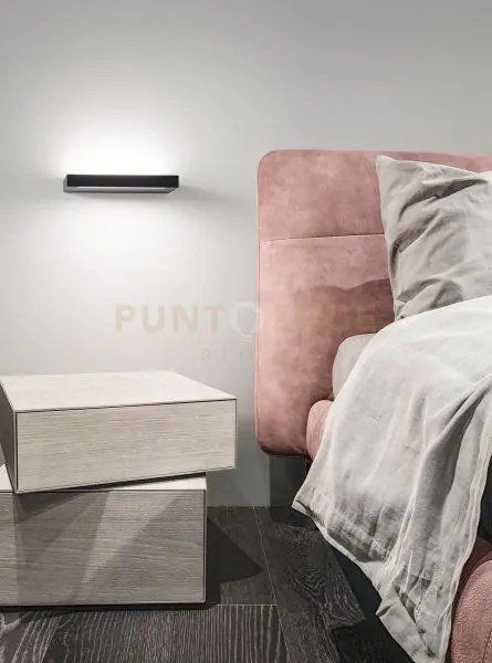 Applique in alluminio colore nero floor doppia emissione led 11w + ...