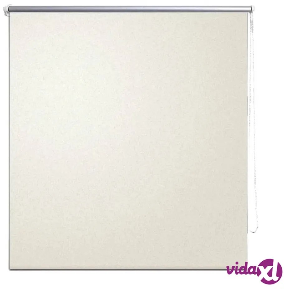 vidaXL Tenda a Rullo Oscurante 160 x 230 cm Bianco Avorio