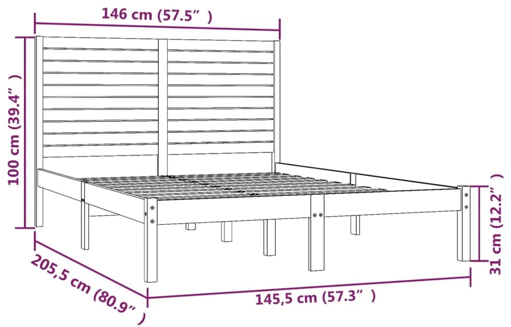 Giroletto in Legno Massello 140x200 cm