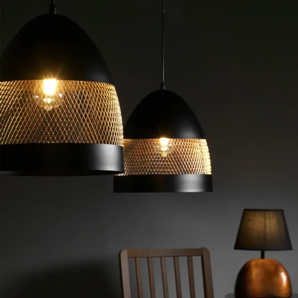 ONLI - Lampadario a sospensione con filo POLLY 1xE27/22W/230V nero