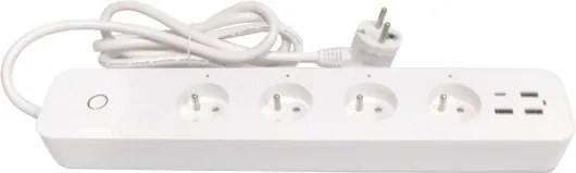 Immax NEO 07771L - Multipresa NEO LITE Smart con 4 prese AC, 3 porte USB e 1 porta USB-C, Wi‑Fi (Tuya)