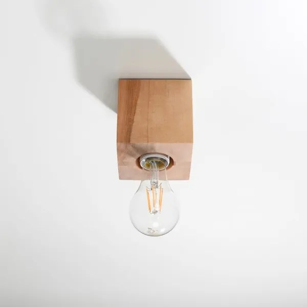 Sollux SL.0675 - Plafoniera ABEL 1xE27/60W/230V legno