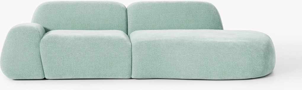 Chaise longue componibile 3 posti in teddy Wolke