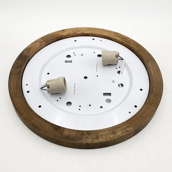 Brilagi - Lampada LED da soffitto BELLADONNA 2xE27/15W/230V Ø40 cm bianco/noce