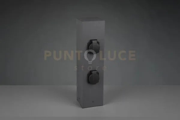 Colonnina 4 prese schuko da esterno fusione alluminio antracite ip4...
