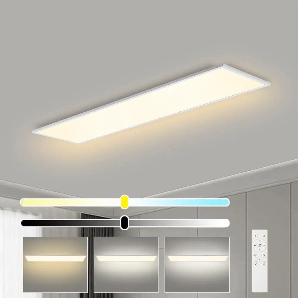Brilagi - Lampada LED dimmerabile SLIMFRAME LED/58W/230V 120x30 cm bianco + telecomando