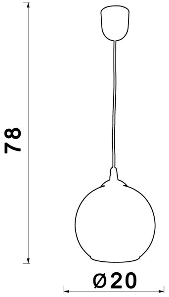 Lampadario a sospensione con filo BALL 1xE27/60W/230V diametro 20 cm beige