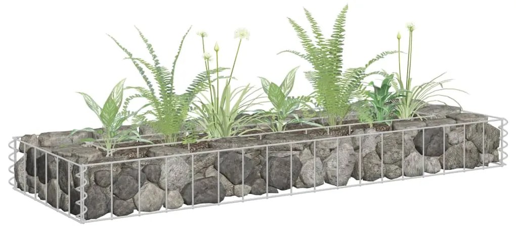 Gabbione Letto Rialzato İn Acciaio Zincato 90x30x10 Cm /