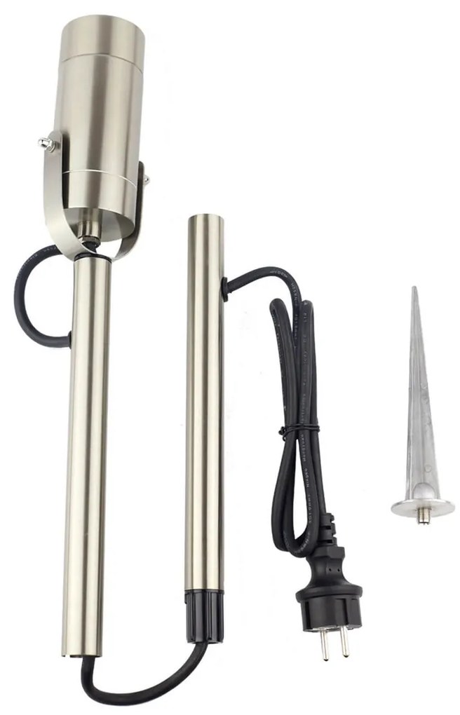 Faretto a Picchetto Acciaio Inox Orientabile GU10 IP54 Alt. 61cm