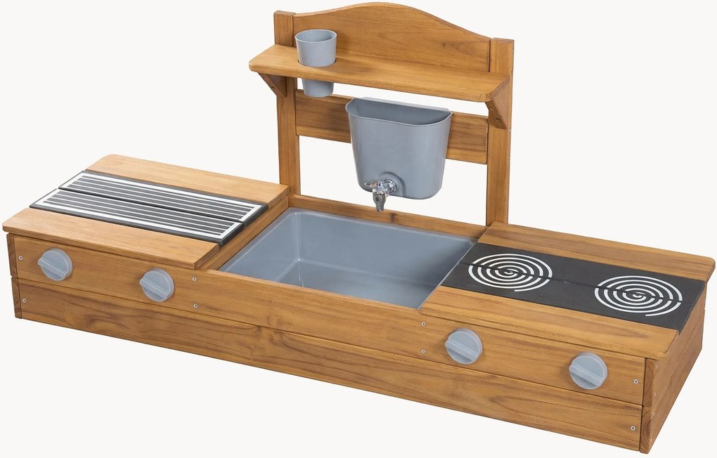 Sandbox da balcone in legno con cucina per fango Lilo