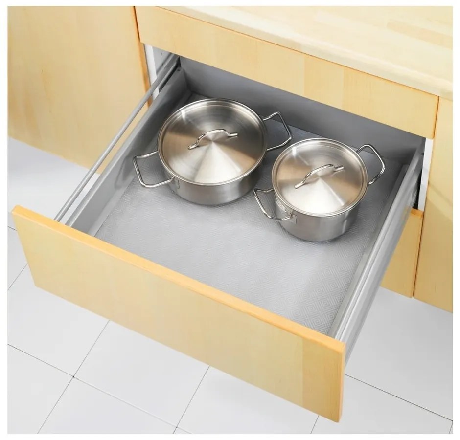 Tappetino antiscivolo grigio per cassetti 500, 150 x 50 cm - Wenko