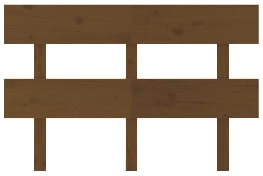 Testiera per letto miele 144x3x81 cm in legno massello di pino
