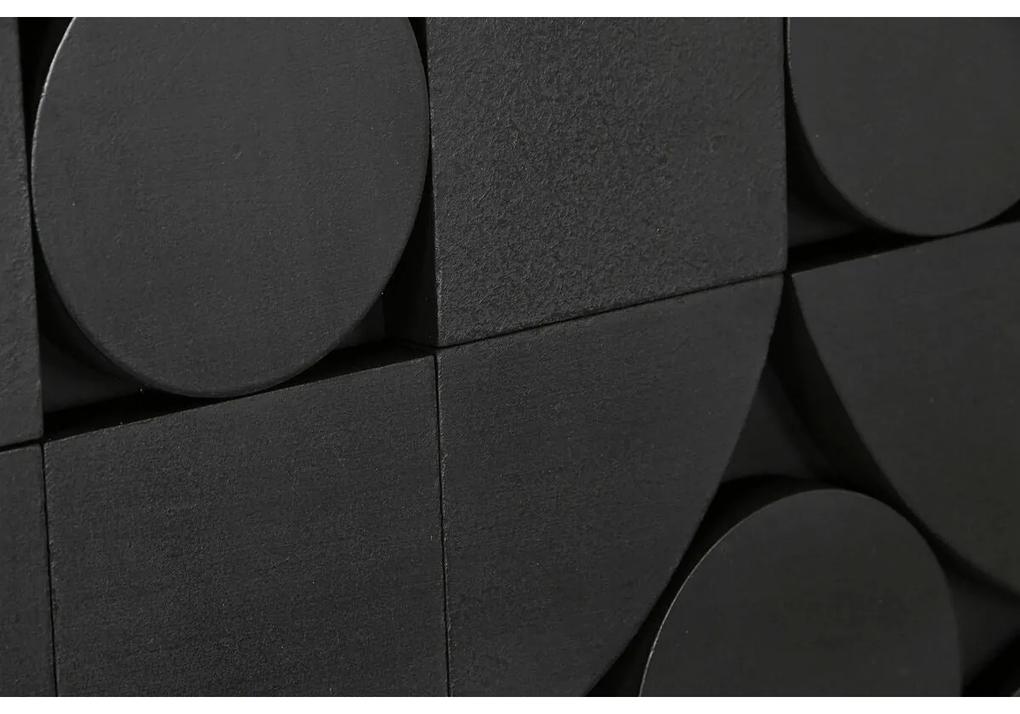 Decorazione da Parete Home ESPRIT Nero Astratto Moderno 81 x 3,8 x 117 cm