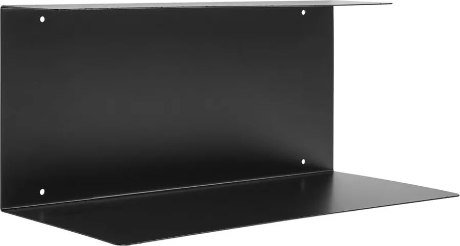 Mensola nera in metallo con ripiani multipli 18 cm Lille – House Nordic