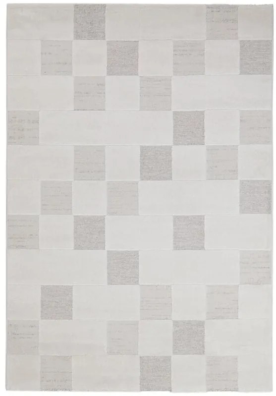 Tappeto Puro 1 geometrico bianco, L 290 x L 200 cm
