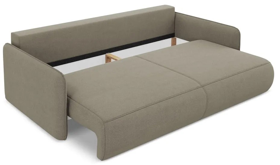 Divano beige allungabile/con contenitore 216 cm Nanea – Makamii
