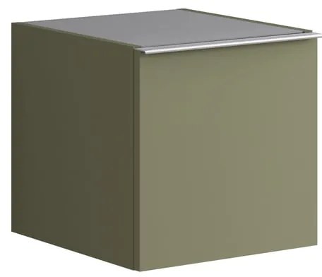 Struttura semi colonna da bagno Pixel 1 anta laccato opaco verde salvia L 40 x H 40 x P 45.5 cm