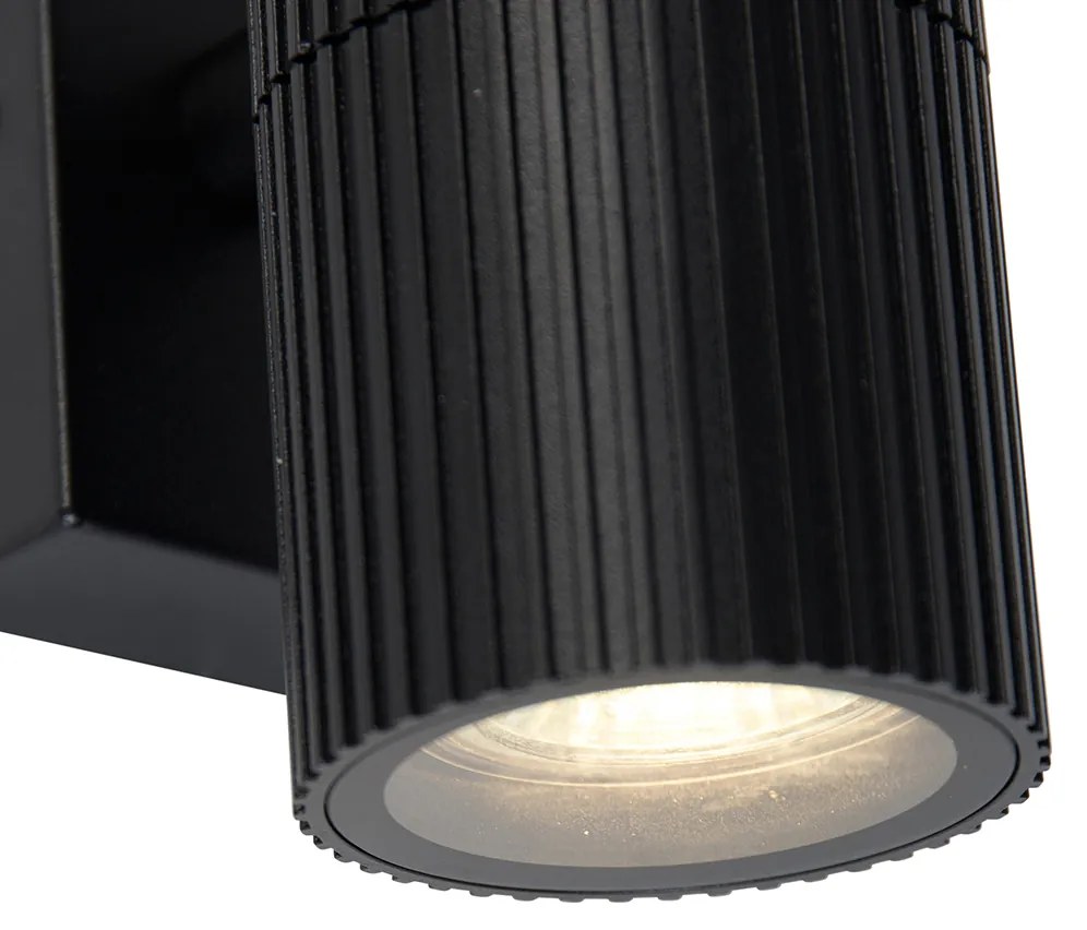 Lampada da parete industriale per esterno nera IP44 - Vigo