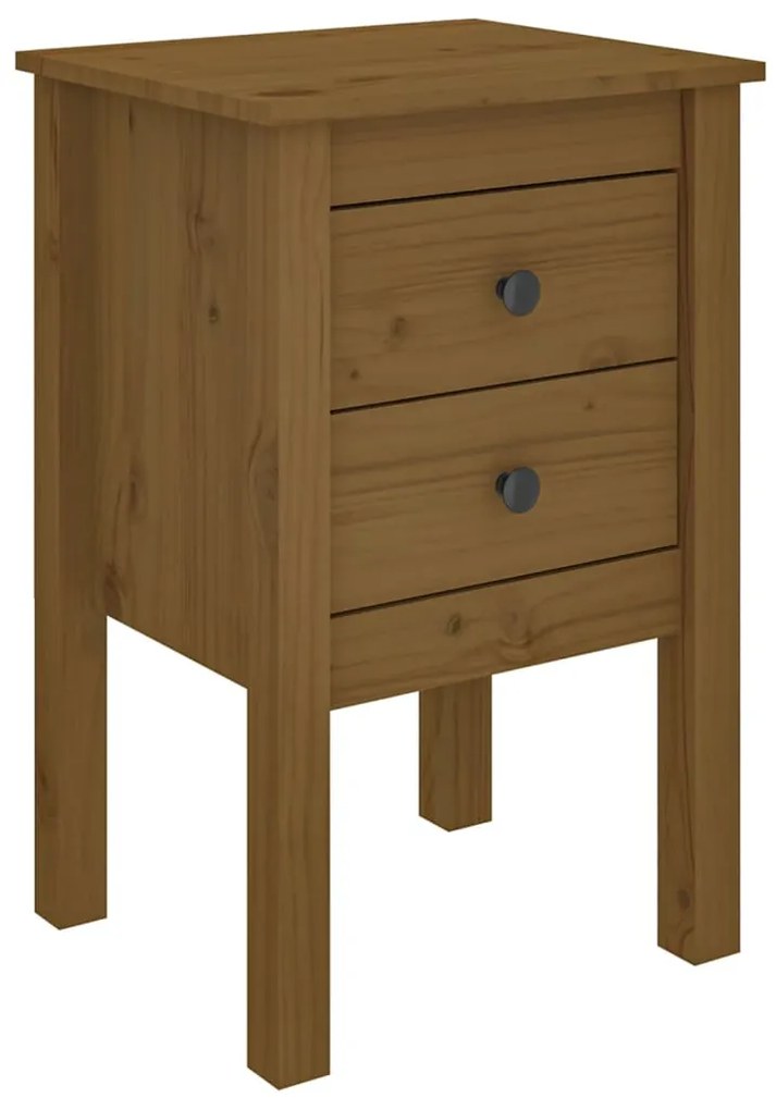 Comodino miele 40x35x61,5 cm in legno massello di pino