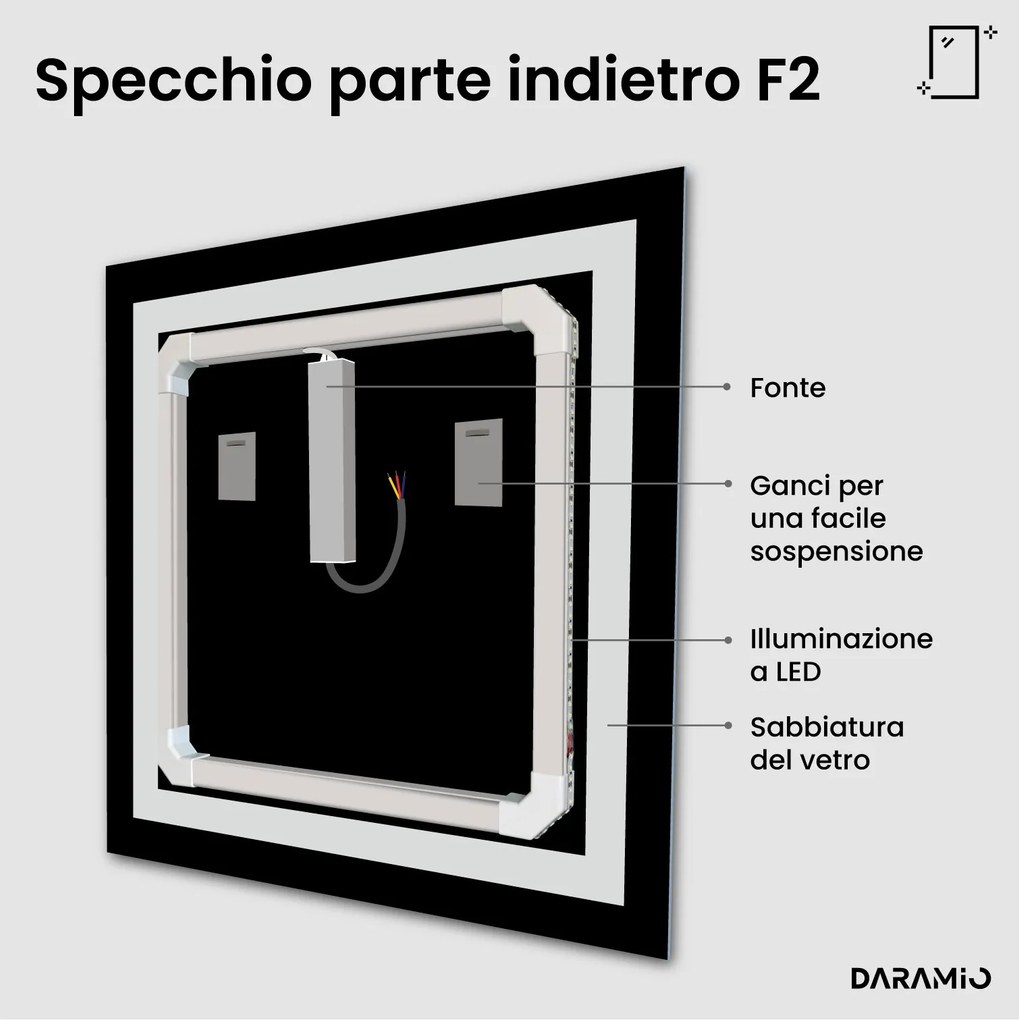 Specchio con luce LED F2