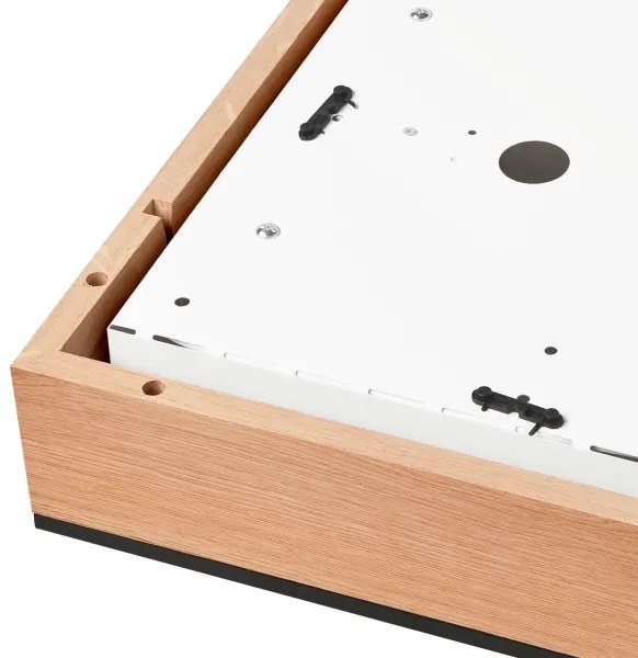 Plafoniera OAK SQUARE 4xE27/15W/230V 39x39 cm quercia/nero