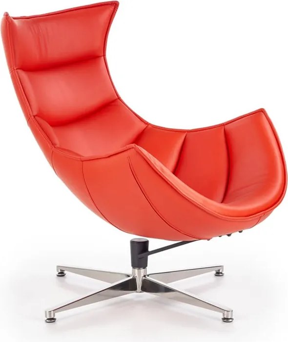 Poltrona imbottita Luxor in rosso - H 96 cm