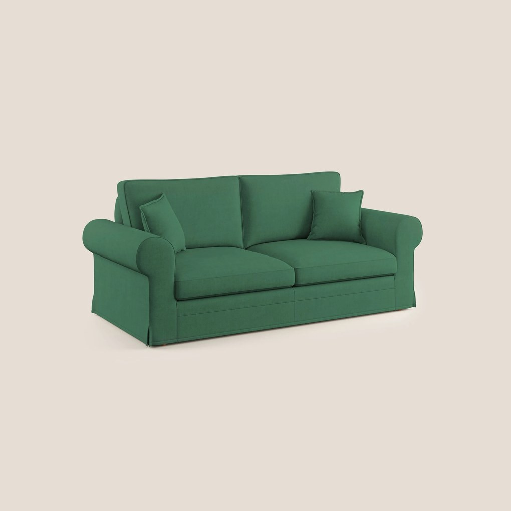 Lady divano classico in piuma d'oca realizzato con tessuto impermeabile T02 verde