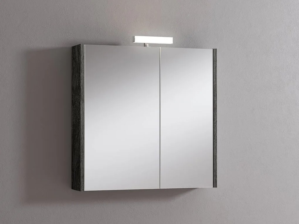 Pensile con luce Akira tigerwood L 71.5 x H 70 x P 15.5 cm