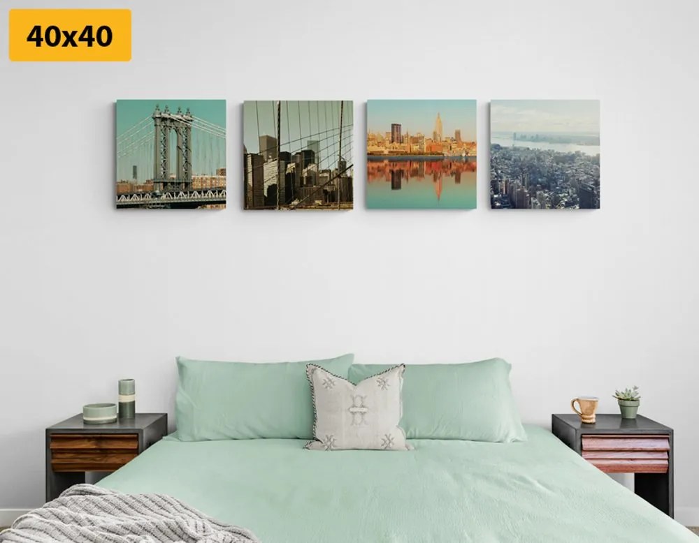 Set di quadri – Vista sulla città di New York