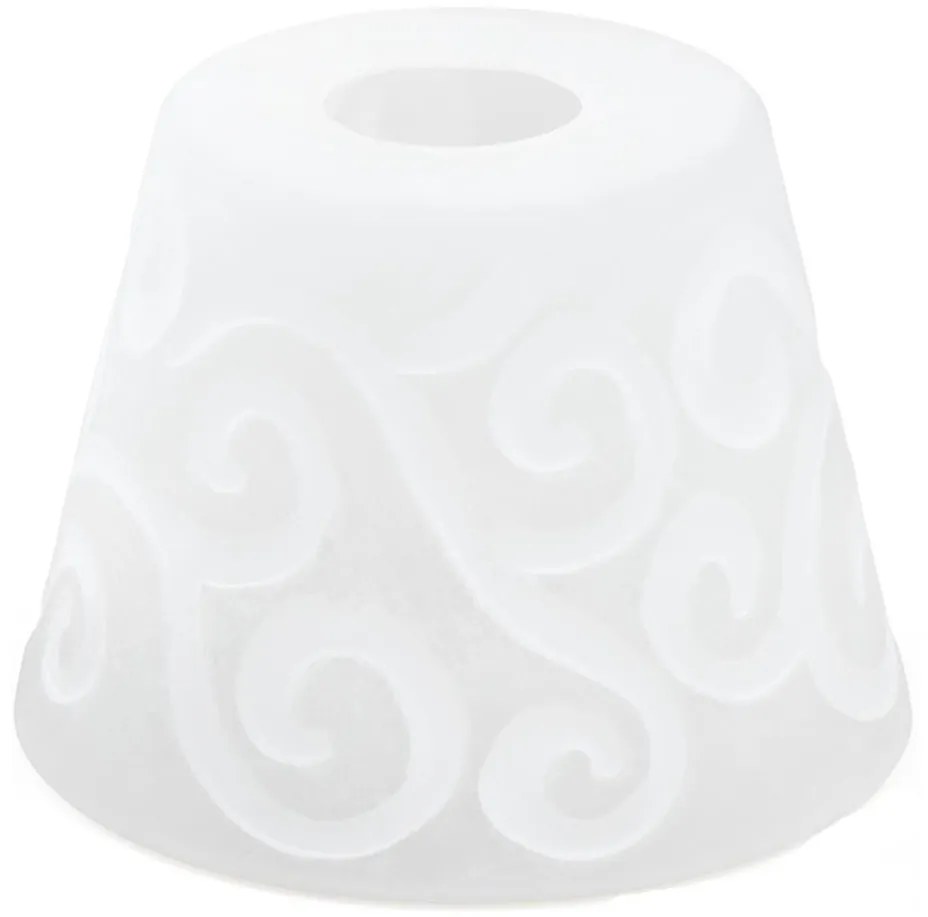 Vetro di ricambio per lampadario E27 diametro 15 cm bianco