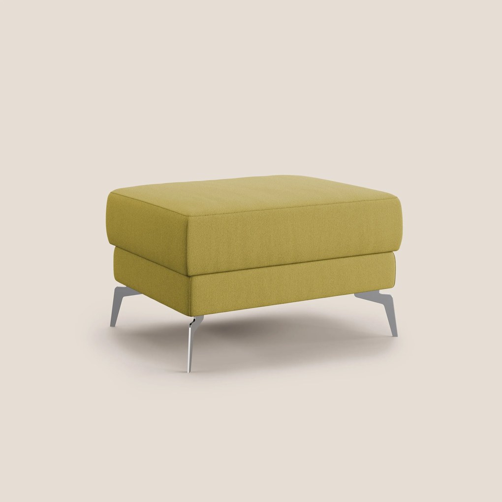Star Pouf con piedini alti in tessuto smacchiabile T05 giallo