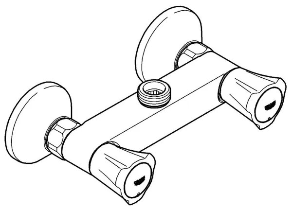 GROHE 26009001 - Miscelatore doccia COSTA L DN 15, cromo lucido