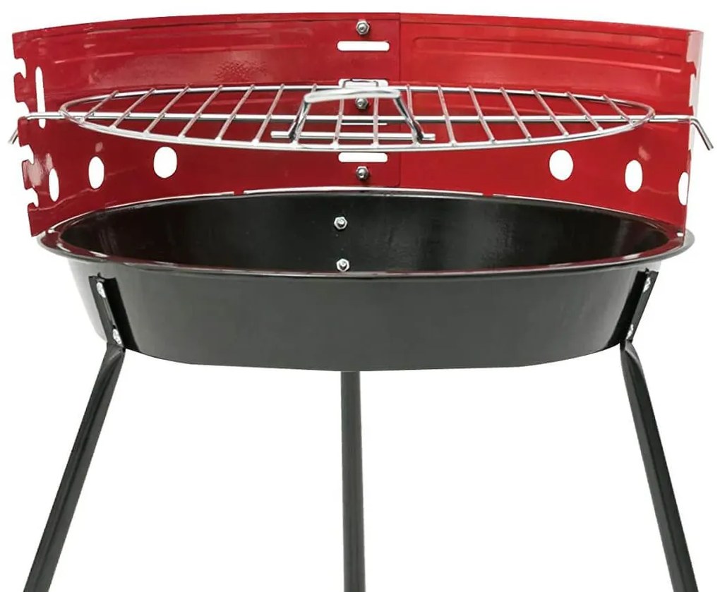 Barbecue a carbonella da campeggio con griglia